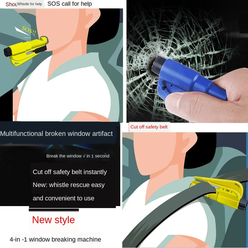 Three-in-One Safety Hammer Car Escape Hammer Artifact Car Mini Multi-Function Broken Glass One Second Window Breaking Machine
Three-in-One Safety Hammer Car Escape Hammer Artifact Car Mini Multi-Function Broken Glass One Second Window Breaking Machine
