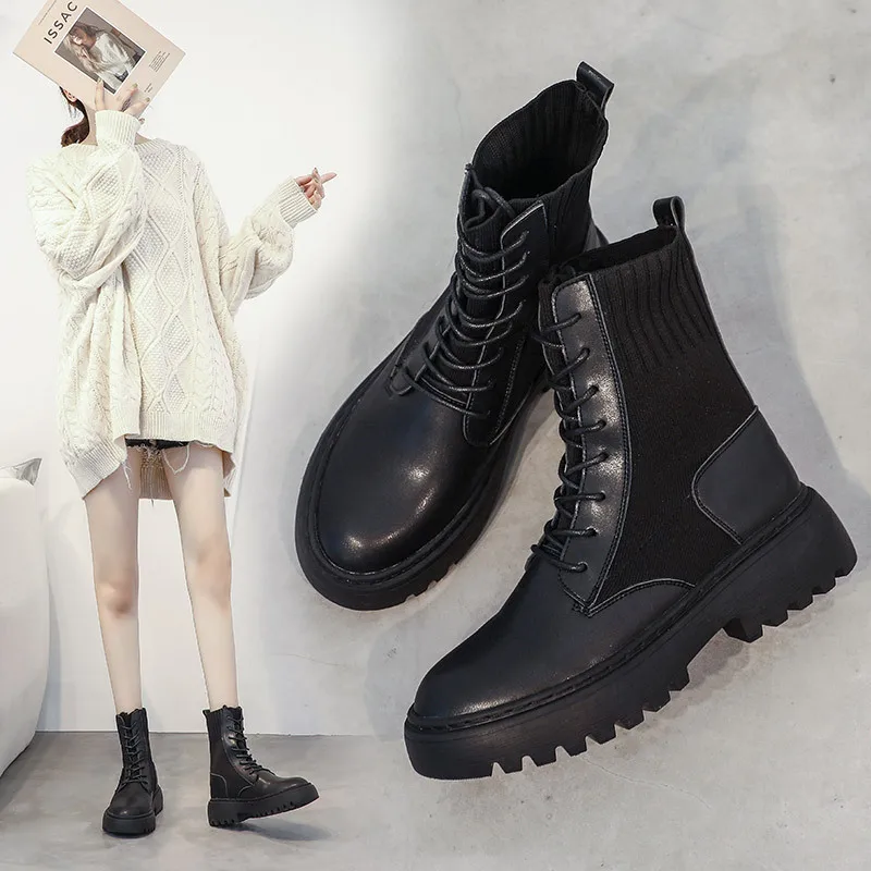 2019 Autumn And Winter New Style Korean-style Fly Woven Yarn Elasticity Short Boots Workwear Thick Bottomed Martin Boots Large S
2019 Autumn And Winter New Style Korean-style Fly Woven Yarn Elasticity Short Boots Workwear Thick Bottomed Martin Boots Large S