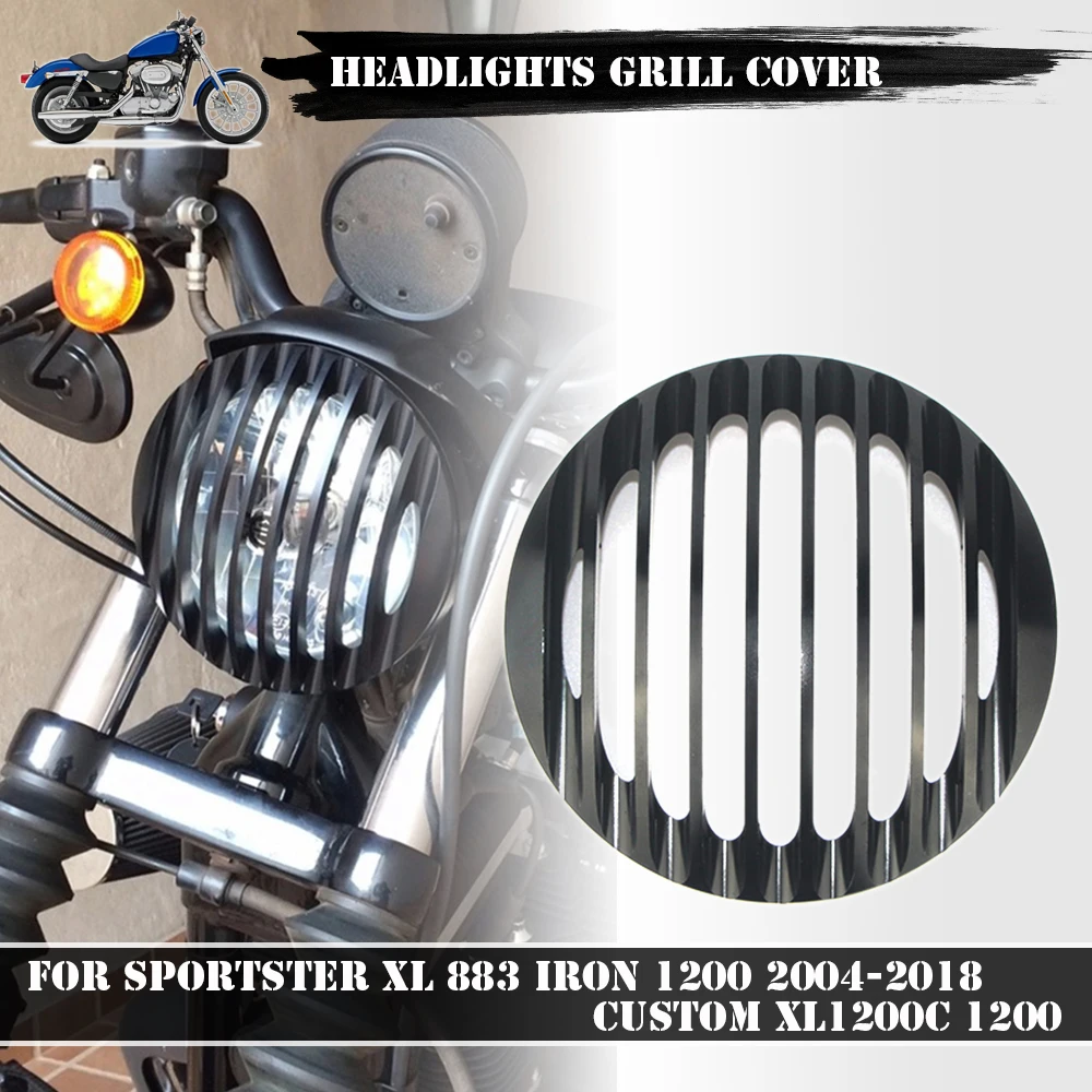 For Sportster XL 883 Iron 1200 04-2018 Custom XL1200C 1200 Black 5.75" 5 3/4" Motorcycle CNC Aluminum Led Headlights Grill Cover
For Sportster XL 883 Iron 1200 04-2018 Custom XL1200C 1200 Black 5.75" 5 3/4" Motorcycle CNC Aluminum Led Headlights Grill Cover