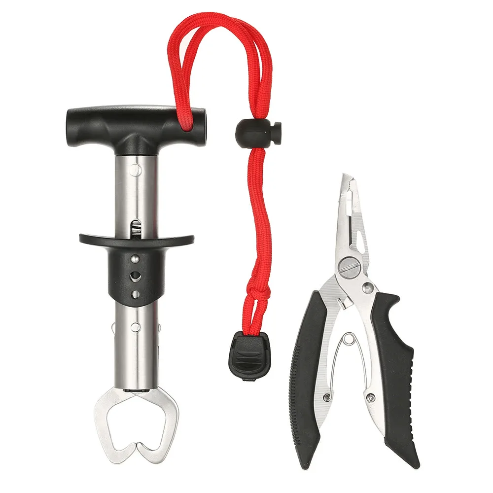 Multifunctional T Handle Stainless Steel Fish Lip Gripper Grip Pliers Set Fishing Tackle Control Fish Plier Fishing Tool
Multifunctional T Handle Stainless Steel Fish Lip Gripper Grip Pliers Set Fishing Tackle Control Fish Plier Fishing Tool