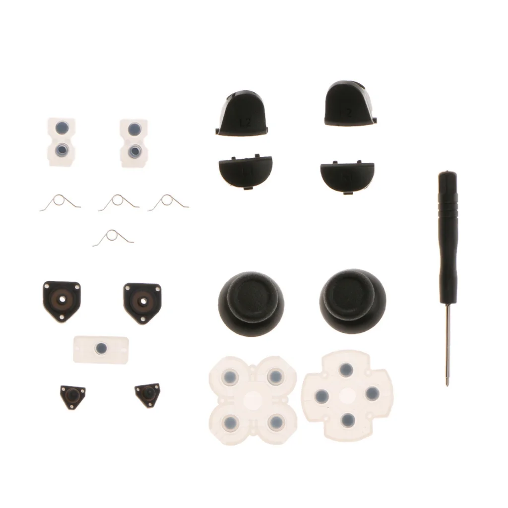 Set of Trigger Buttons Springs Thumb Sticks Replacement Part for Sony PS4 Controller Dualshock 4 Set of Trigger Buttons Springs Thumb Sticks Replacement Part for Sony PS4 Controller Dualshock 4
