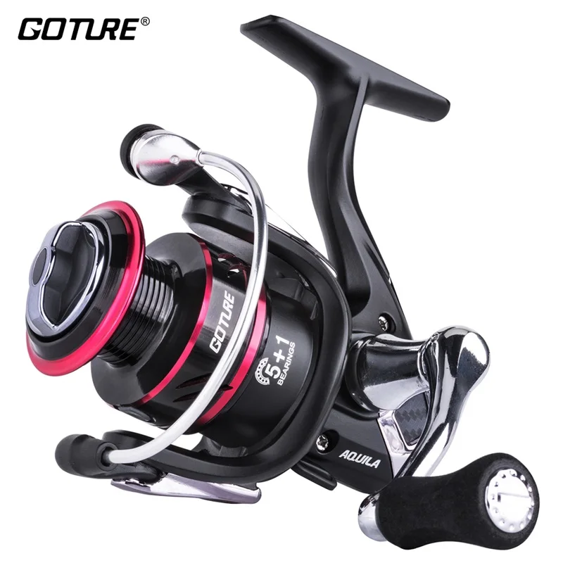 

Goture AQUILA Light Weight Graphite Body Spinning Fishing Reel Japanese Center Of Gravity Technology 500-5000 Max Drag 8KG