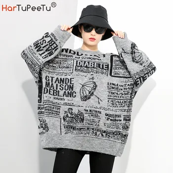 2020 Winter Women Print Sweater New Plus Size Loose Batwing Sleeve Pullover Knitwear Elastic Fashion Long Sleeve Basic Tops
2020 Winter Women Print Sweater New Plus Size Loose Batwing Sleeve Pullover Knitwear Elastic Fashion Long Sleeve Basic Tops