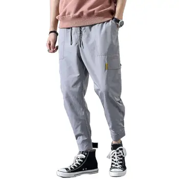 Casual Men Solid Color Drawstring Multi Pockets Hook Loop Ankle Tie Cargo Pants Men's solid color leg-closing overalls Japanese
Casual Men Solid Color Drawstring Multi Pockets Hook Loop Ankle Tie Cargo Pants Men's solid color leg-closing overalls Japanese