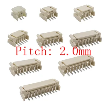 

100/50Pcs PH2.0 Pitch 2.0mm Horizontal Paste Horizontal Patch Socket Terminals SMD Wire Connector 2P 3P 4P 5P 6P 7P 8P 9P 10Pin