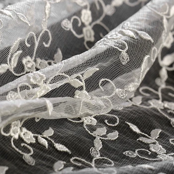 135CM Wide 100G/M Weight White Emboroderied Polyester Lace Fabric for Spring Summer Wedding Evening Dress DE1284
135CM Wide 100G/M Weight White Emboroderied Polyester Lace Fabric for Spring Summer Wedding Evening Dress DE1284