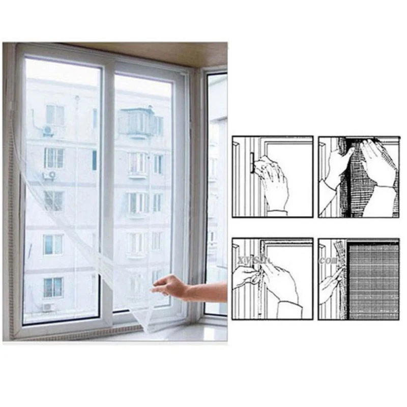 1.5M Fly Mosquito Window Net Mesh Screen Room Cortinas Mosquito Curtains Net Curtain Protector Fly Screen Inset
1.5M Fly Mosquito Window Net Mesh Screen Room Cortinas Mosquito Curtains Net Curtain Protector Fly Screen Inset