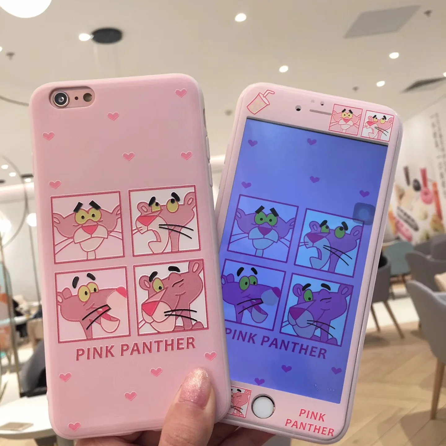 Soft Phone Case For iphone 6 7 8 Plus TPU Back Cover+ Front 3D Full Screen Protector Tempered Glass Pink Panther Flowers Pattern 
Soft Phone Case For iphone 6 7 8 Plus TPU Back Cover+ Front 3D Full Screen Protector Tempered Glass Pink Panther Flowers Pattern