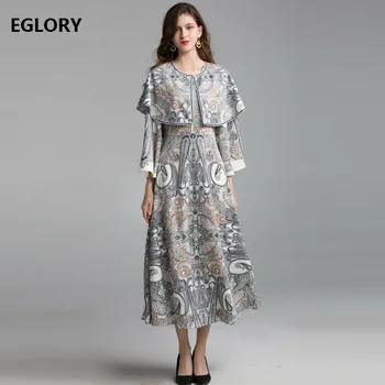2020 Spring Fashion Suits & Sets Women V-Neck Exquisite Prints Flare Sleeve Vintage Long Maxi Dress+Cape Poncho Tops Coats 2pc 
2020 Spring Fashion Suits & Sets Women V-Neck Exquisite Prints Flare Sleeve Vintage Long Maxi Dress+Cape Poncho Tops Coats 2pc