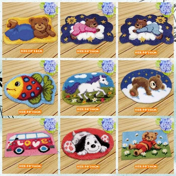 Cartoon Cute Needlework Latch Hook Rug Kit Unfinished Crocheting Rug Embroidery Carpet Handmade Floor Mat Carpets Living Room
Cartoon Cute Needlework Latch Hook Rug Kit Unfinished Crocheting Rug Embroidery Carpet Handmade Floor Mat Carpets Living Room
