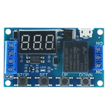 1PCS 6-30V Relay Module Time Delay Relay Module Trigger OFF/ON Switch Timing Cycle 999 Minutes Circuit Switch
1PCS 6-30V Relay Module Time Delay Relay Module Trigger OFF/ON Switch Timing Cycle 999 Minutes Circuit Switch