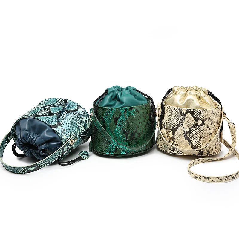Ins Women Snake Leather Basket Bags Fashion leather Shoulder Drawstring Bag Tote Purse Handbag 2020
Ins Women Snake Leather Basket Bags Fashion leather Shoulder Drawstring Bag Tote Purse Handbag 2020