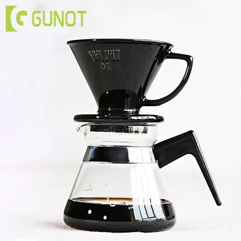 GUNOT V60 Pour Over Glass Range Coffee Server Set Drip Coffee pot/coffe Maker High Quality Washable Glass Drinking Tools Make
GUNOT V60 Pour Over Glass Range Coffee Server Set Drip Coffee pot/coffe Maker High Quality Washable Glass Drinking Tools Make