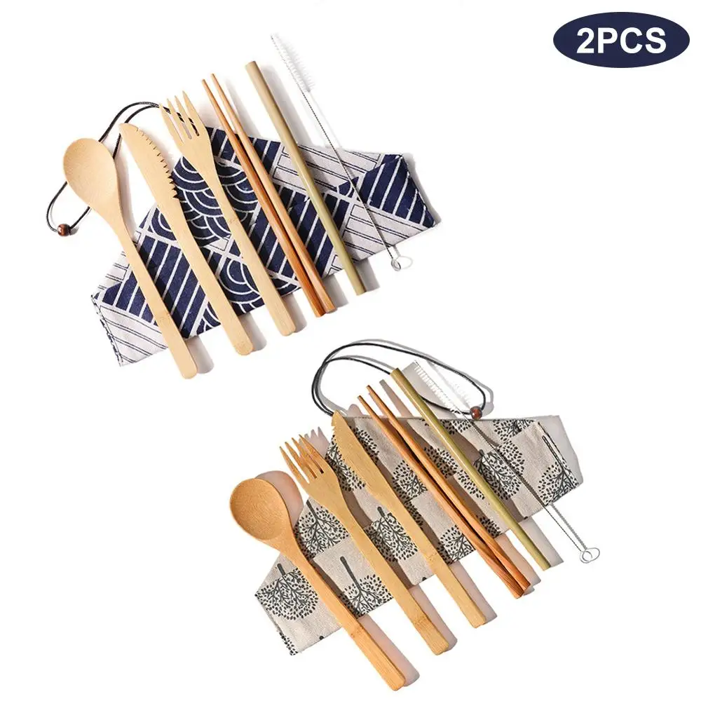 2sets Bamboo Cutlery Set Travel Utensils Biodegradable Wooden Dinnerware Outdoor Portable Flatware Bamboo Tableware Set
2sets Bamboo Cutlery Set Travel Utensils Biodegradable Wooden Dinnerware Outdoor Portable Flatware Bamboo Tableware Set