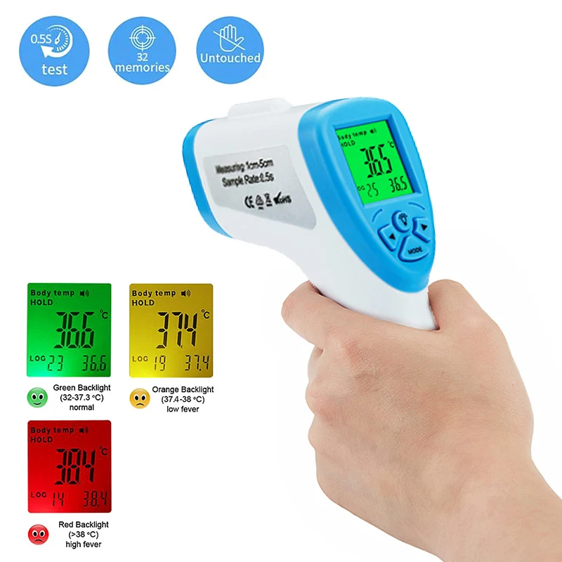 New Muti-fuction Medical Baby/Adult Digital Infrared Forehead Body Thermometer Gun Non-contact Temperature Measurement Device
New Muti-fuction Medical Baby/Adult Digital Infrared Forehead Body Thermometer Gun Non-contact Temperature Measurement Device