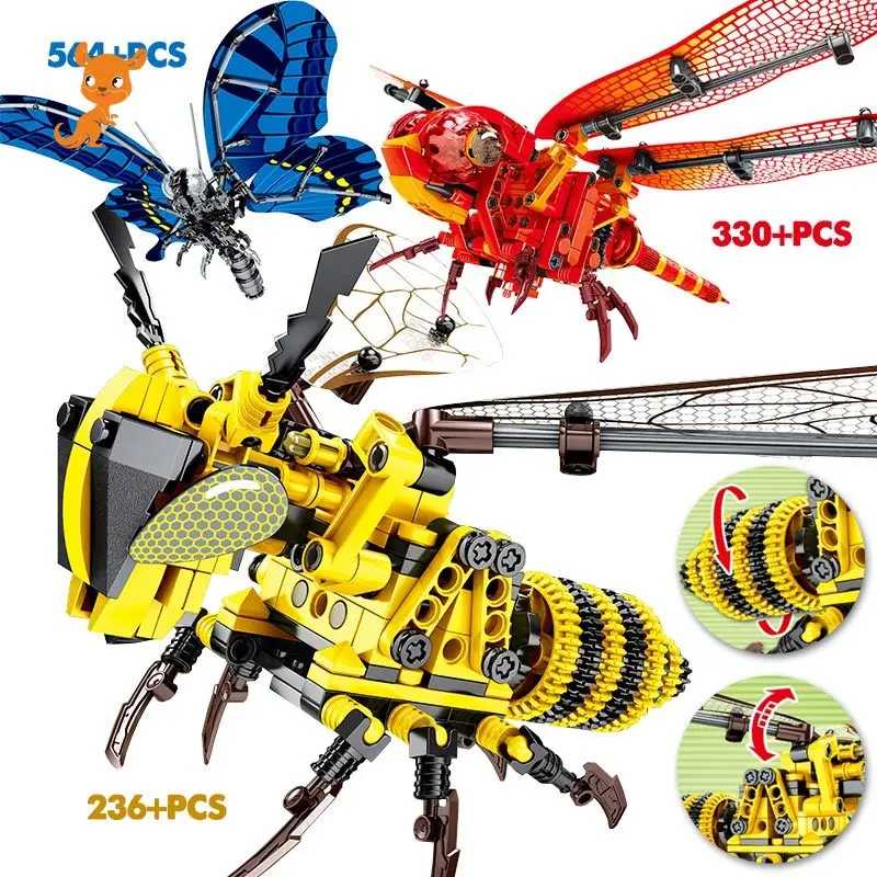 Creator Simulated Insect Butterfly Technic Bee Red Dragonfly Model DIY Building Blocks Educational Bricks Toys For Kids
Creator Simulated Insect Butterfly Technic Bee Red Dragonfly Model DIY Building Blocks Educational Bricks Toys For Kids