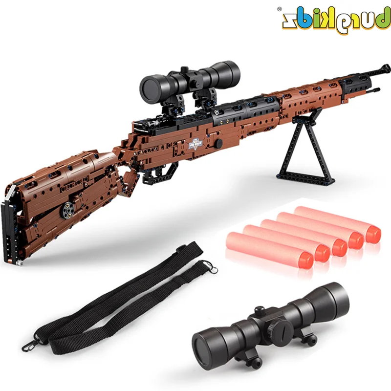 Military Technical Weapon 98K Mauser rifle Models Kit Submachine Building Blocks Compatible Legoingly Guns Bricks Toys For Boys
Military Technical Weapon 98K Mauser rifle Models Kit Submachine Building Blocks Compatible Legoingly Guns Bricks Toys For Boys