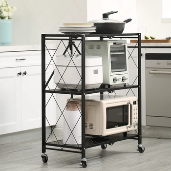 Metal 3-layer floor storage rack Movable folding shelf with wheels for home bathroom kitchen oven Microwave organizer mx11141554
Metal 3-layer floor storage rack Movable folding shelf with wheels for home bathroom kitchen oven Microwave organizer mx11141554