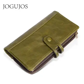 JOGUJOS Ladies Genuine Leather Wallet Women Rfid Phone Long Clutch Bag Female Wallet Coin Purse Zipper Credit Card Holder Purse
JOGUJOS Ladies Genuine Leather Wallet Women Rfid Phone Long Clutch Bag Female Wallet Coin Purse Zipper Credit Card Holder Purse