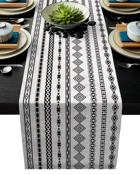 Black Geometric Figures Circle Art Table Runner Wedding Party Champagne Table Runners Dining Room Restaurant Home Tablecloth
Black Geometric Figures Circle Art Table Runner Wedding Party Champagne Table Runners Dining Room Restaurant Home Tablecloth