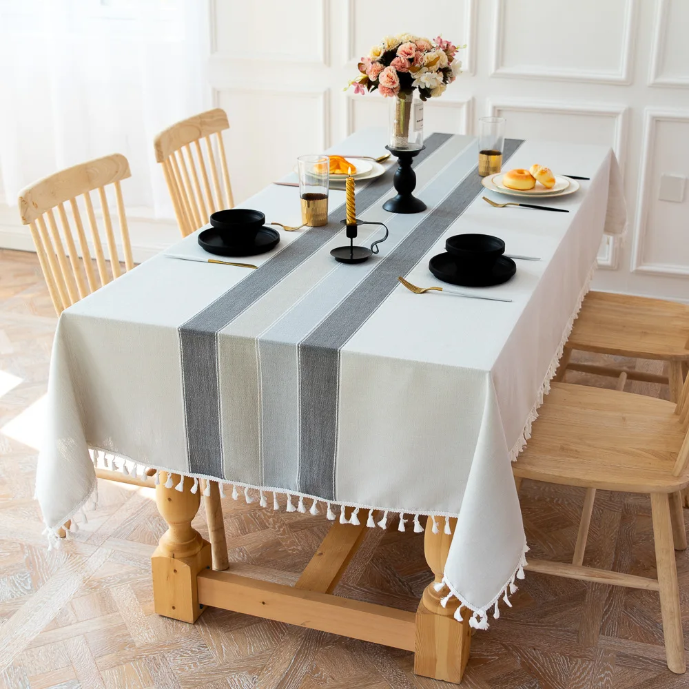 Rectangular Wedding Dining Table Cover Cotton Linen Tea Restaurant Tablecloth Modern Decorative Tassels Table Cloth for Party
Rectangular Wedding Dining Table Cover Cotton Linen Tea Restaurant Tablecloth Modern Decorative Tassels Table Cloth for Party