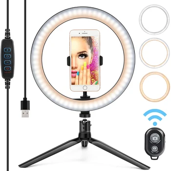 10'' Selfie Ring Light with Tripod Stand Cell Phone Holder,LED Make Up Light with 3 Light Modes for Camera YouTube Video tiktok
10'' Selfie Ring Light with Tripod Stand Cell Phone Holder,LED Make Up Light with 3 Light Modes for Camera YouTube Video tiktok