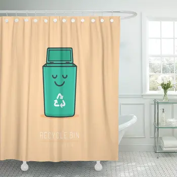 Green Recycle Bin Cartoon Cute Character in Kawaii Linework Shower Curtain Waterproof Polyester 72 x 78 inches Set with Hooks
Green Recycle Bin Cartoon Cute Character in Kawaii Linework Shower Curtain Waterproof Polyester 72 x 78 inches Set with Hooks