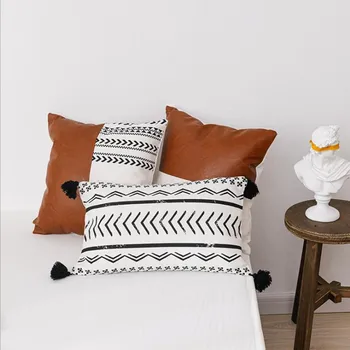 Cutelife Nordic Bohemian National Style Pillow Protector Leather Double Bay Window Sofa Pillowcase Home Decor Pillowcase 45*45
Cutelife Nordic Bohemian National Style Pillow Protector Leather Double Bay Window Sofa Pillowcase Home Decor Pillowcase 45*45