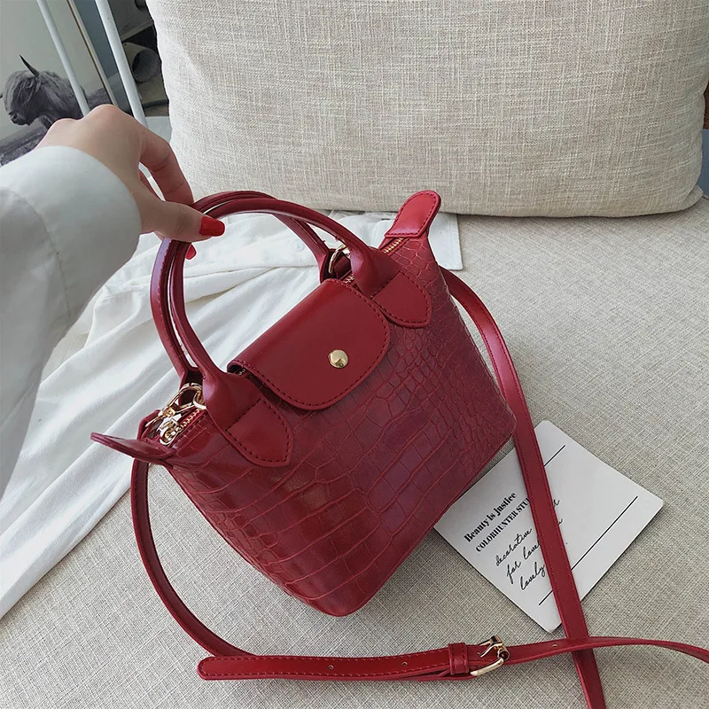 France Non-mainstream Vintage Hand Bag WOMEN'S Bag 2019 New Style Crocodile Pattern Fashion Shoulder Bag Bucket Shoulder Bag
France Non-mainstream Vintage Hand Bag WOMEN'S Bag 2019 New Style Crocodile Pattern Fashion Shoulder Bag Bucket Shoulder Bag