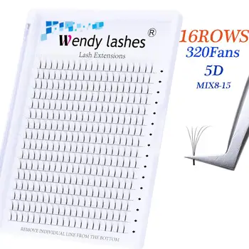 WENDY LASHES 16 Rows Premade Volume Wide Fan Lashes 0.07 5D Long Stem Faux Mink Russian Volume Professional Eyelash Extensions
WENDY LASHES 16 Rows Premade Volume Wide Fan Lashes 0.07 5D Long Stem Faux Mink Russian Volume Professional Eyelash Extensions
