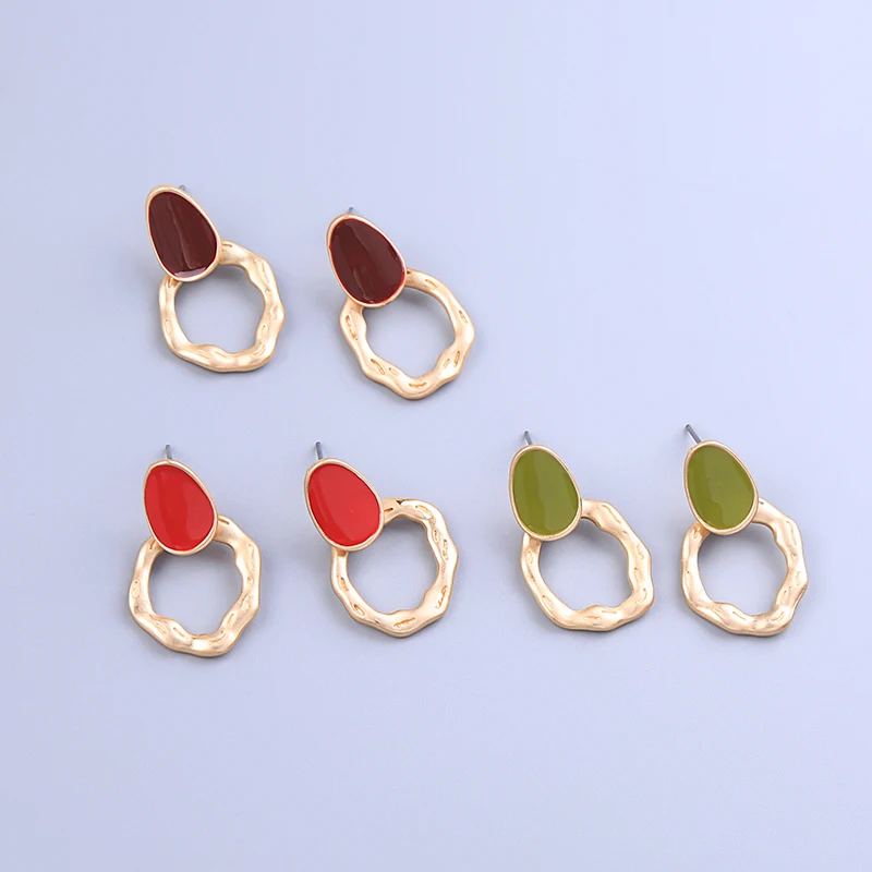 BALANBIU Unique Red&Green&Dark Color Enamel Gold Color Irregular Alloy Drop Earrings For Women Gifts Fashion Jewelry Accessories
BALANBIU Unique Red&Green&Dark Color Enamel Gold Color Irregular Alloy Drop Earrings For Women Gifts Fashion Jewelry Accessories