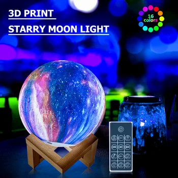 LED Moon Lamp 3D Print Rechargeable Lullaby Night Light Starry Sky 16 Color Remote Bluetooth Timing Touch Sensor Bedside Lamp
LED Moon Lamp 3D Print Rechargeable Lullaby Night Light Starry Sky 16 Color Remote Bluetooth Timing Touch Sensor Bedside Lamp