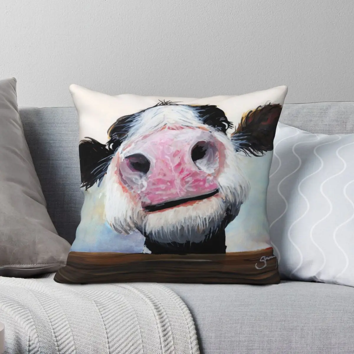 NOSEY COW HEY HOW'S IT GOIN Square Pillowcase Polyester Linen Velvet Creative Zip Decor Pillow Case Home Cushion Cover
NOSEY COW HEY HOW'S IT GOIN Square Pillowcase Polyester Linen Velvet Creative Zip Decor Pillow Case Home Cushion Cover