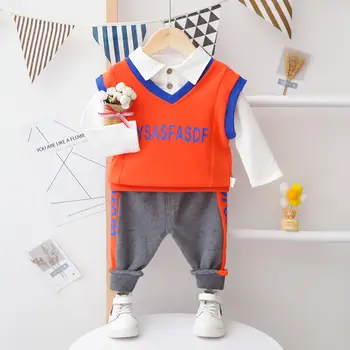 Baby Boy Cotton Clothes Spring Autumn Children Sweater Vest T Shirt Pants 3Pcs/sets Infant Kids Fashion Toddler Tracksuits Sets
Baby Boy Cotton Clothes Spring Autumn Children Sweater Vest T Shirt Pants 3Pcs/sets Infant Kids Fashion Toddler Tracksuits Sets