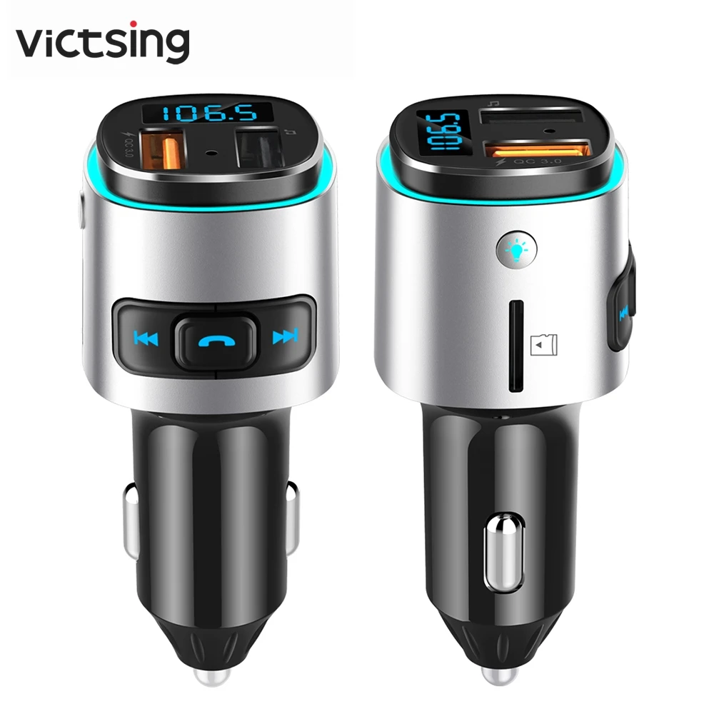 VicTsing Bluetooth 4.2 FM transmitter QC 3.0 Charger AUX Modulator Wireless Car Radio Adapter TF USB MP3 Player Ambient Light
VicTsing Bluetooth 4.2 FM transmitter QC 3.0 Charger AUX Modulator Wireless Car Radio Adapter TF USB MP3 Player Ambient Light