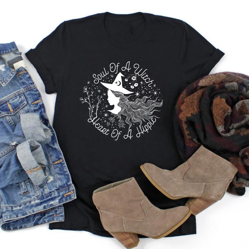 Soul Of A Witch Heart Of A Hippie T-shirt Aesthetic Women Hipster Graphic Tee Top Funny Basic Witch Grunge Tshirt Streetwear
Soul Of A Witch Heart Of A Hippie T-shirt Aesthetic Women Hipster Graphic Tee Top Funny Basic Witch Grunge Tshirt Streetwear