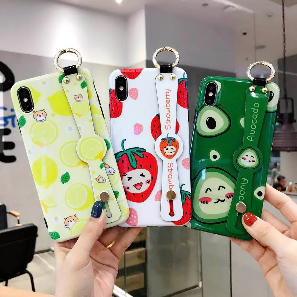 Smooth wristband bracket shell For iPhone 11 Pro Max XR XS Max XS 7 8 Plus Avocado Strawberry Lemon Pattern
Smooth wristband bracket shell For iPhone 11 Pro Max XR XS Max XS 7 8 Plus Avocado Strawberry Lemon Pattern