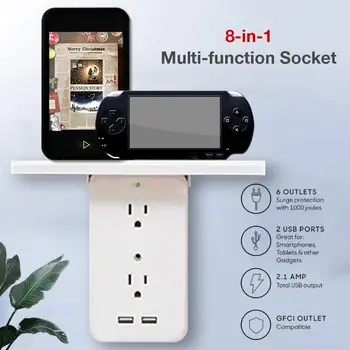 8-in-1 Multi-function Socket Bracket US Regulations Socket Holder 8-port Surge Protector Wall Socket New Home Multifunction Plug
8-in-1 Multi-function Socket Bracket US Regulations Socket Holder 8-port Surge Protector Wall Socket New Home Multifunction Plug