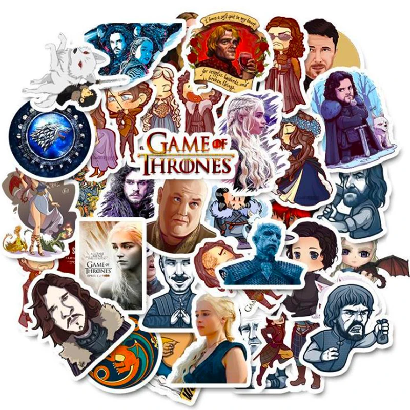 50PCS Not Repeating Game of Thrones Stickers for Skateboard Fridge Phone Guitar Motorcycle Luggage Notebook Guitar Funny Sticker
50PCS Not Repeating Game of Thrones Stickers for Skateboard Fridge Phone Guitar Motorcycle Luggage Notebook Guitar Funny Sticker