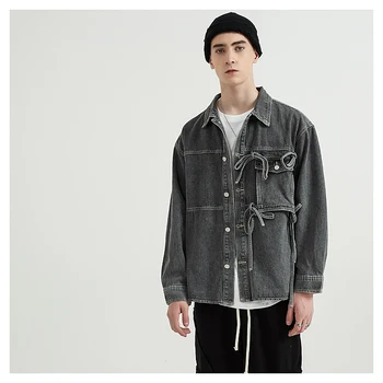 New Fashion mens black denim biker jacket Basic Coat Streetwear Hip Hop Bomber Jacket Cowboy Men's Single Breasted Jean Jacket
New Fashion mens black denim biker jacket Basic Coat Streetwear Hip Hop Bomber Jacket Cowboy Men's Single Breasted Jean Jacket