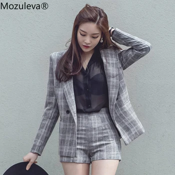 Mozuleva Office Lady Elegant Plaid Short Pant Suits Autumn 2 Two Piece Outfits Women Notched Jacket Blaze & Short Femme Sets
Mozuleva Office Lady Elegant Plaid Short Pant Suits Autumn 2 Two Piece Outfits Women Notched Jacket Blaze & Short Femme Sets