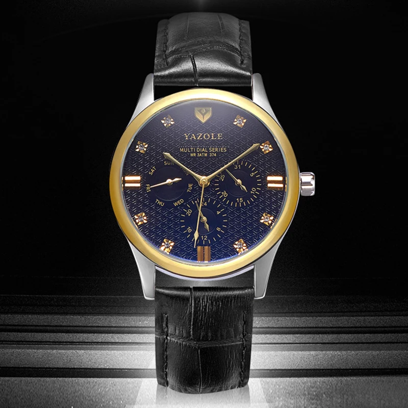 YAZOLE Luxury Sport Watch Men 2020 Leather Band Analog Quartz Clock Wrist Watches Week Calendar Male Gift Relogio Masculino
YAZOLE Luxury Sport Watch Men 2020 Leather Band Analog Quartz Clock Wrist Watches Week Calendar Male Gift Relogio Masculino