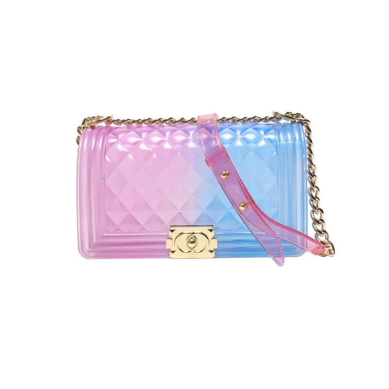 Transparent PVC Chain Jelly Bag High Quality Lady Gradient Candy Color Handbag Crossbody Bags For Women Mini Shoulder Bag TBG350
Transparent PVC Chain Jelly Bag High Quality Lady Gradient Candy Color Handbag Crossbody Bags For Women Mini Shoulder Bag TBG350