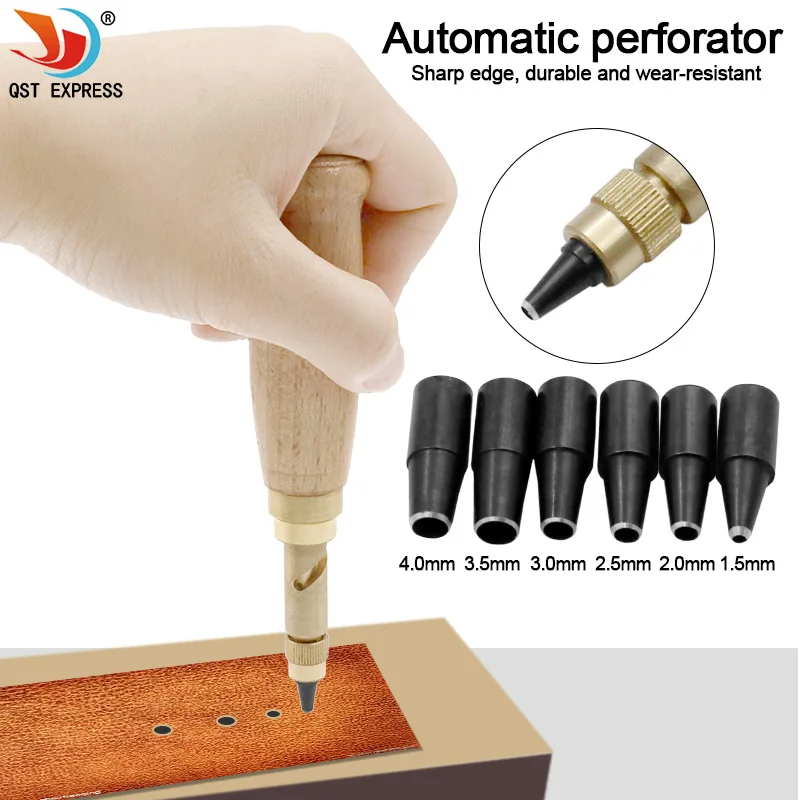Leather Punching Tool Auto Removable Belt Noise Reduction Screw Hole Punch Craft Book Drill Sewing With 6 Size Tip 1.5 - 4.0mm
Leather Punching Tool Auto Removable Belt Noise Reduction Screw Hole Punch Craft Book Drill Sewing With 6 Size Tip 1.5 - 4.0mm