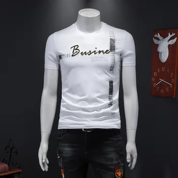 Men Short Sleeve T Shirts 2020 New Summer Fashion Letter Embroidery Print Tees O-Neck Cotton tshirt Homme M-4XL
Men Short Sleeve T Shirts 2020 New Summer Fashion Letter Embroidery Print Tees O-Neck Cotton tshirt Homme M-4XL