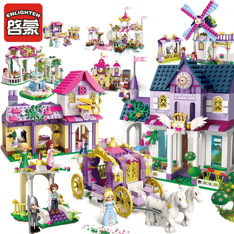 Enlighten compatible Legoings princess Castle leia figures building blocks Anna Elsa for girls children assemble bricks Friends
Enlighten compatible Legoings princess Castle leia figures building blocks Anna Elsa for girls children assemble bricks Friends