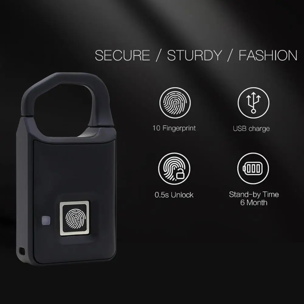 Security Keyless USB Rechargeable Door Lock Fingerprint Smart Padlock Quick Unlock Travel Box Student Dormitory Anti-theft
Security Keyless USB Rechargeable Door Lock Fingerprint Smart Padlock Quick Unlock Travel Box Student Dormitory Anti-theft