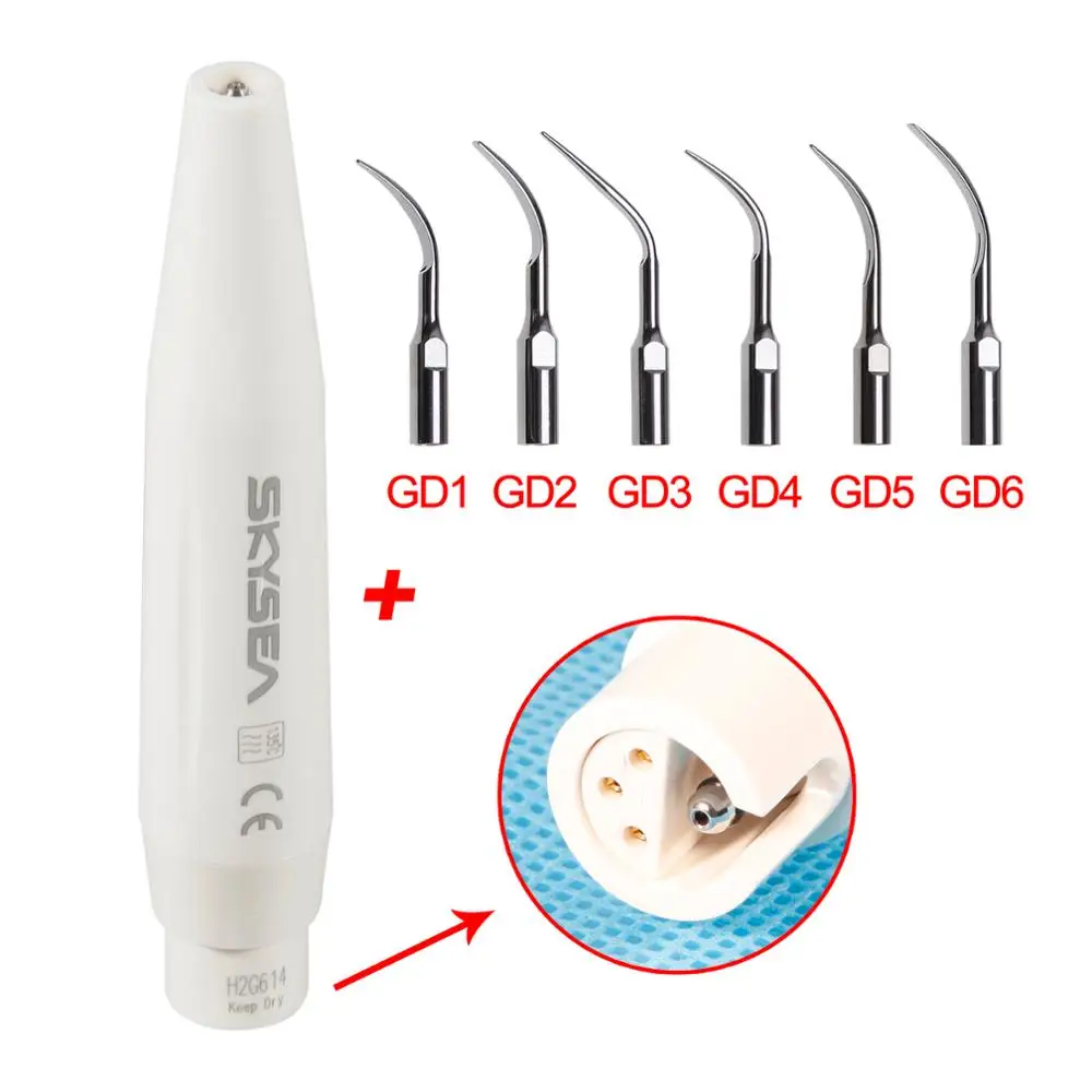 SKYSEA Dental Ultrasonic Scaler Handpiece SK-DTE + 5Pcs Supragingival Scaling Tips 6 Types GD1-GD6 For DTE&SATELEC
SKYSEA Dental Ultrasonic Scaler Handpiece SK-DTE + 5Pcs Supragingival Scaling Tips 6 Types GD1-GD6 For DTE&SATELEC