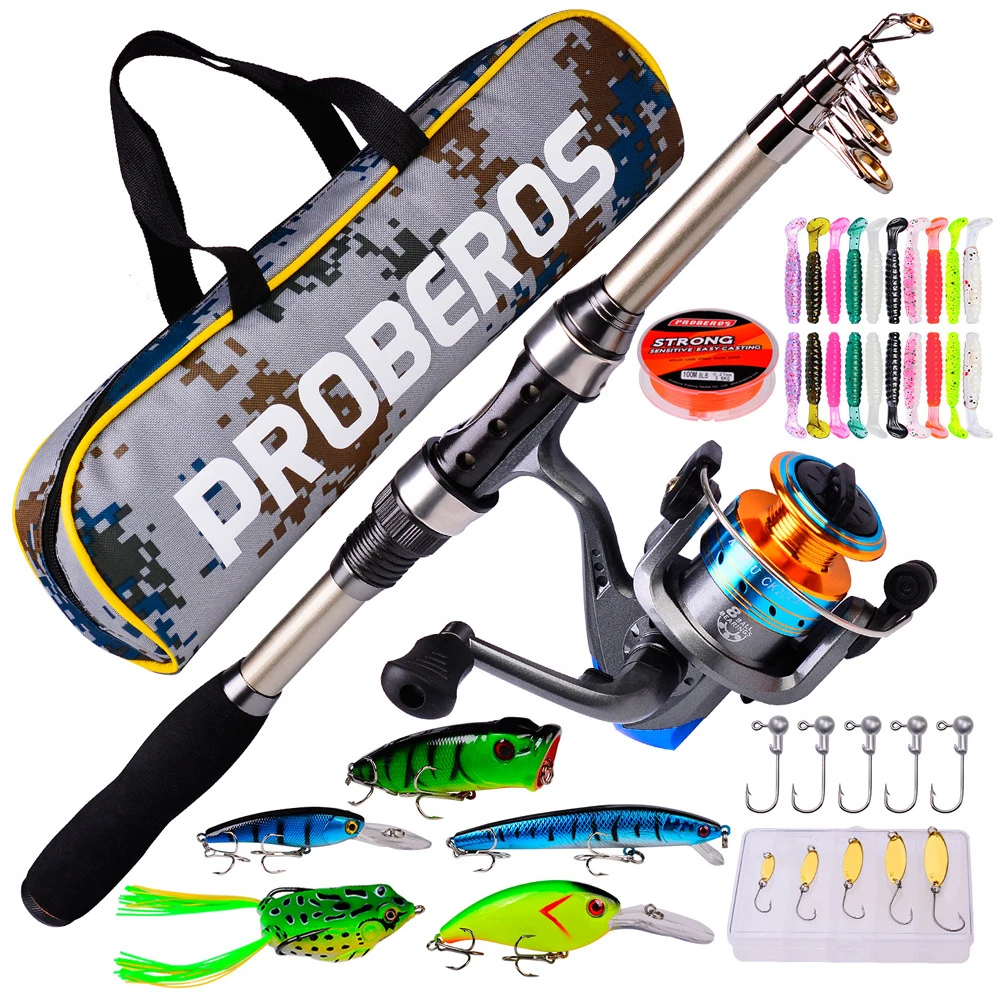 1 Set Fishing Rod Spinning Reel Combo Set Casting Rod Fishing Line Fishing Bait Spoons Set with Bag for Beginner Adult Tackles
1 Set Fishing Rod Spinning Reel Combo Set Casting Rod Fishing Line Fishing Bait Spoons Set with Bag for Beginner Adult Tackles