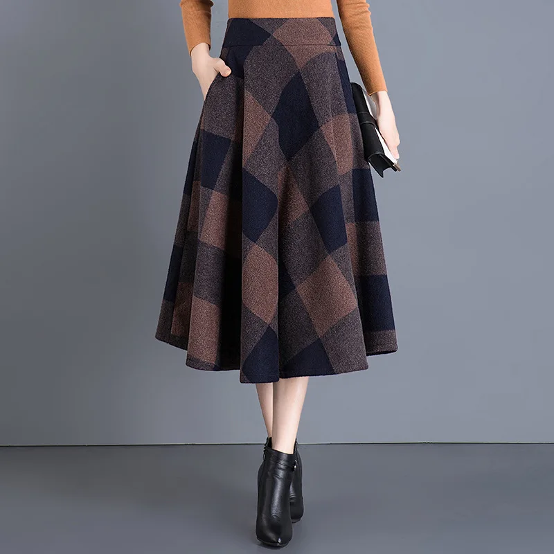 Skirt Women's Autumn And Winter Large Size Elegant High-waisted Woolen Long Skirts A- line Skirt Full Skirt
Skirt Women's Autumn And Winter Large Size Elegant High-waisted Woolen Long Skirts A- line Skirt Full Skirt